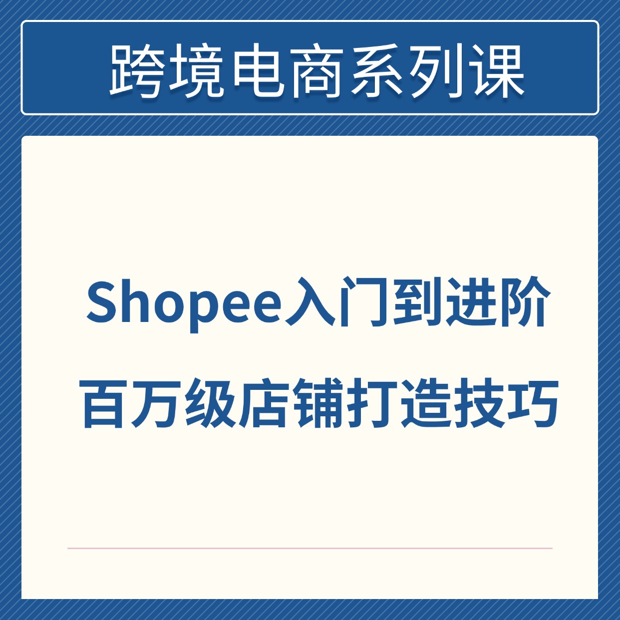 Shopee入门到进阶__百万级店铺打造技巧
